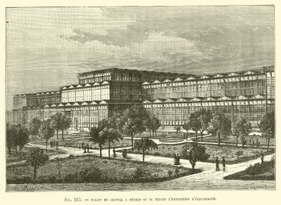 Crystal Palace in Munich, Site of the Electricity Exhibition by French School